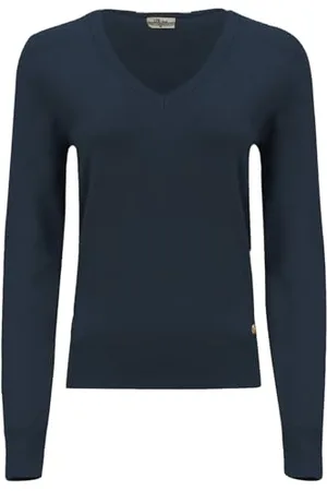 LTB Jeans Damski sweter slim Beganda-X w kolorze ciemnoniebieskim z mieszanki wiskozy - rozmiar XL, , XL