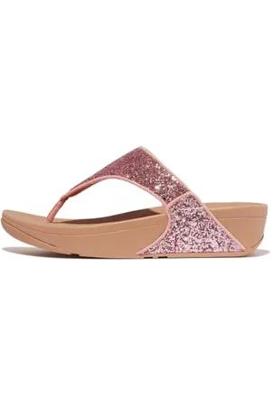 FitFlop Damskie LULU Glitter Toe-Thongs, sandały, różowe, 39 EU, , 39 EU