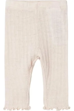 NAME IT Nbfwossa legginsy dla dziewczynek z wełny/jedwabiu, , 56 cm