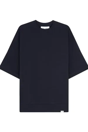 Seidensticker Studio Bluza z okrągłym dekoltem, oversize, łatwa do prasowania, okrągły dekolt, krótki rękaw, uniseks, 100% bawełna, , S