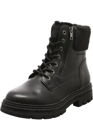TOM TAILOR Damskie 8490120011 modne kozaki, czarne, 41 EU, , 41 EU