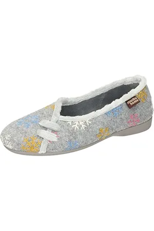 Manitu Damskie kapcie 340060-91, jasnoszare, rozmiar 37, , 37 eu
