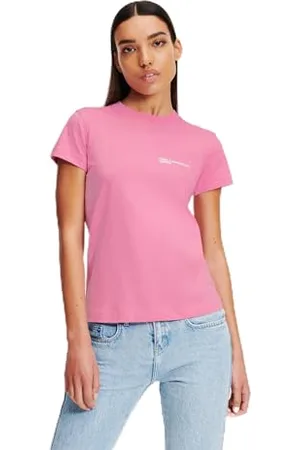 Karl Lagerfeld T-shirt SLIM FIT, FIOLETOWY, XS