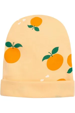 Pinókio Czapka Fruit and Sun, 100% bawełna pomarańczowa, wzór pomarańczowy, unisex, rozmiar 38-47 (41), , 41