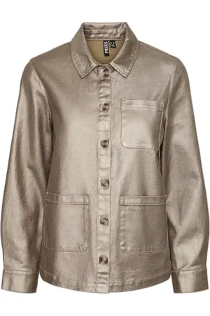Pieces® Pcnabia Ls Gold Jacket Fc, , S