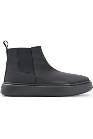 HUGO BOSS Męskie buty Allen Cheb Chelsea z podeszwami miseczek i taśmą z logo, , 45 EU