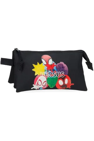 Marvel Joumma Versus Spidey Potrójna walizka Czarny 22x12x5 cms 1,32l Poliester, , Talla única, Potrójne etui