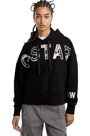 G-Star RAW Embro Print Luźna bluza z kapturem, , L