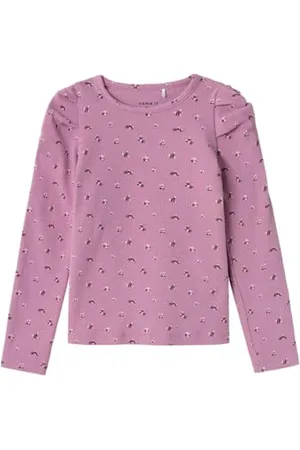 NAME IT Dziewczęca Nmfolinne Ls Slim Top koszulka z długim rękawem, , 104