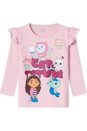 NAME IT Dziewczęca Nmfsabina Gabby Ls Top Sky koszulka z długim rękawem, , 86