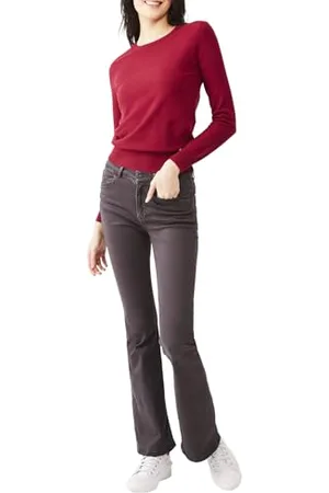 LTB Jeans Damski sweter Slim Lotties-X w kolorze czerwonym z mieszanki wiskozy - rozmiar S, , S