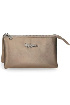Pepe Jeans Ruby Kosmetyczka Trzy przegródki Beżowy 17,5x9,5x2 cm Poliester i PU 0,33 l by Joumma Bags, , Talla única, neseser trójkomorowy