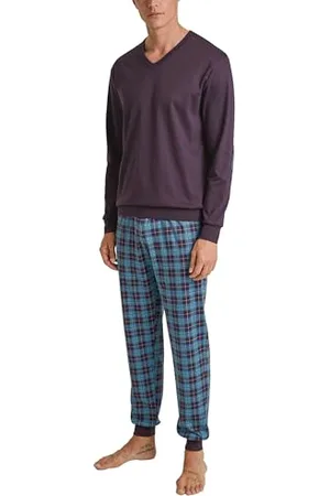 Calida Relax Comfy 6 piżama z mankietami Plum, rozmiar 50, , 50