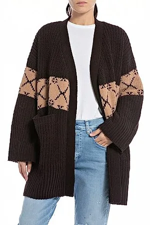 Replay Damska kurtka z dzianiny oversize, , L