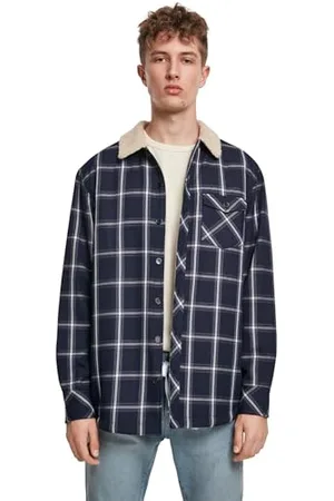 Urban classics Kurtka męska Sherpa Lined Shirt kurtka dżinsowa, , XL