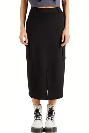 VILA VISIFFI HW MIDI SKIRT, , M