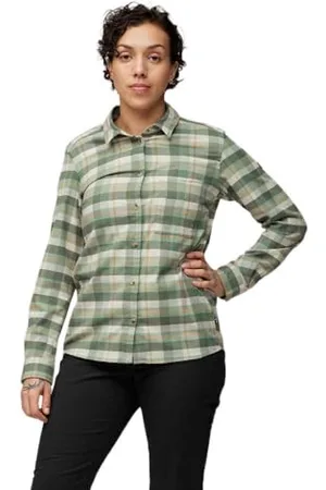 Fjällräven Fjallraven 86988-614-113 Singi Fjäll Shirt W Patina damska koszulka zielono-biała rozmiar XL, , XL