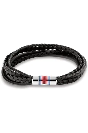 Tommy Hilfiger Biżuteria Męska Skórzana Bransoletka Czarna - 2790426