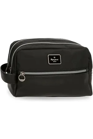 Pepe Jeans Christine Adaptowalna kosmetyczka czarna 26x16x12 cm Poliester z detalami ze sztucznej skóry by Joumma Bags, , Talla única, dopasowująca się kosmetyczka