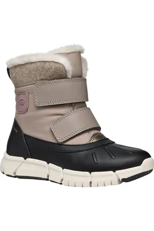 Geox J FLEXYPER Girl B AB Snow Boot, DK beżowy/czarny, 36 EU, , 3.5 UK