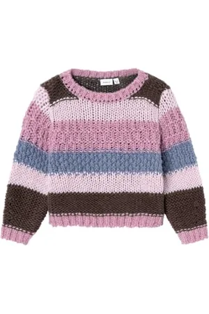 NAME IT Girl sweter z dzianiny z długim rękawem, , 86