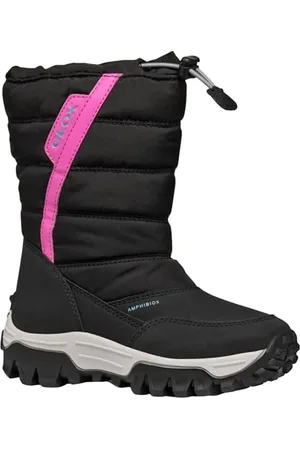 Geox J Himalaya Girl B AB Snow Boot, czarny/fuksja, 5 UK dziecko, , 5 UK Child