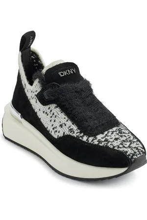 DKNY Damskie buty sportowe Aveline-Lace Up, Black/Off White, 39 EU, , 39 EU