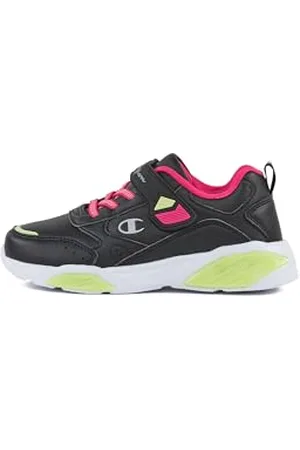 Champion Boy Girl Wave PU G PS Niskie tenisówki, Nero/Limone/Fucsia (KK003), 30 EU, , 30 EU