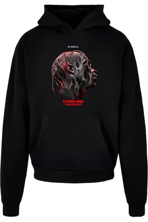 Mister Tee Męska bluza z kapturem Flying High Heavy Oversize Hoody L, czarny, L
