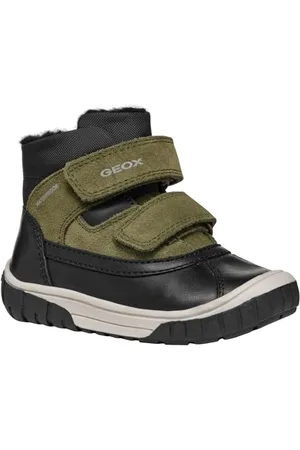 Geox B OMAR BOY WPF C Botki do kostki, czarne/DK Green, 39 EU, , 6 UK Child