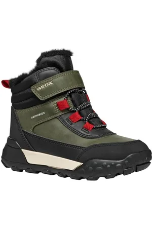 Geox J TREKKYUP BOY B ABX Botki, DK zielony/czarny, 1,5 UK, , 0.5 UK