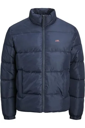 JJ Męska kurtka JREBREBEL Logo Puffer SN, granatowa, S, , S