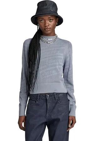 G-Star RAW Pointelle Text R Knit Wmn Sweater, , S