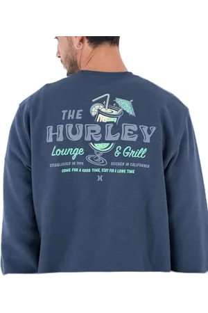 Hurley Lounge Slub Fleece Crew Bluza męska, , L