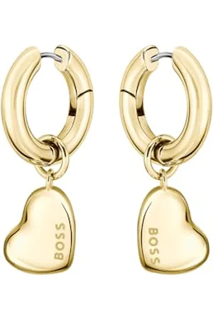 HUGO BOSS Biżuteria damska HONEY LOVE Kolekcja Dangle & Drop Kolczyki z żółtego złota - 1580641, Jeden rozmiar, Stal nierdzewna, Bez kamieni szlachetnych