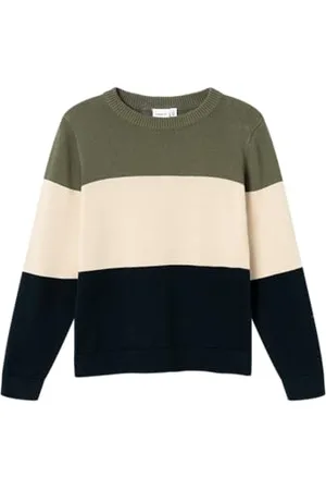 NAME IT Boy sweter z dzianiny z bawełny ekologicznej, , 122-128
