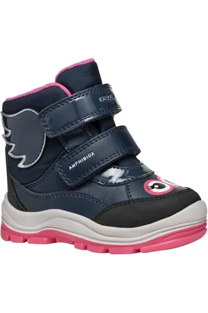 Geox B Flanfil Dziewczyna B ABX, Śnieg But Dziewczyny, Navy Fuchsia, 27 EU
