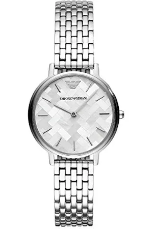 Emporio Armani Zegarek damski, mechanizm dwuwskazówkowy, koperta 32 mm ze stali nierdzewnej z paskiem ze stali nierdzewnej, AR11112