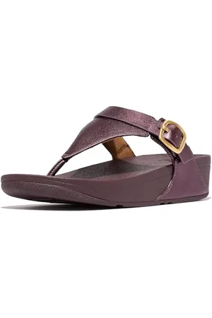 FitFlop Damskie sandały Lulu regulowane ze skóry metalicznej, , 41 EU