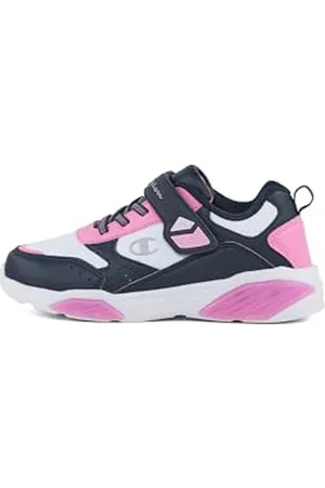 Champion Wave PU G PS Niskie tenisówki, Bianco/Blu Marino/Rosa (WW012), 33.5 EU, , 33.5 EU