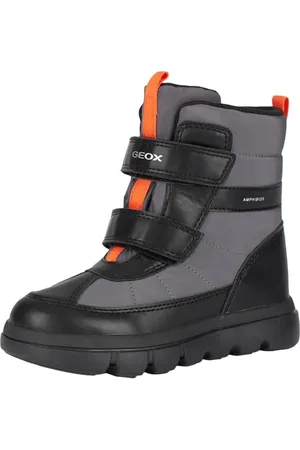 Geox J WILLABOOM Boy B AB Ankle Boot, Black/DK GREY, 38 EU, , 38 EU