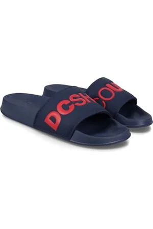 Dcshoes Męskie buty plażowe i basenowe Dc Slide, Niebieski granatowy czerwony Nrd, 42 EU