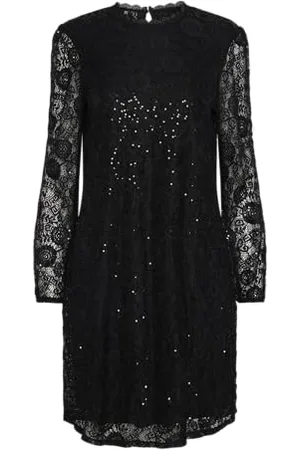 Pieces® Damska sukienka Pcolline Ls Lace Sequins Dress Noos Cp, , M