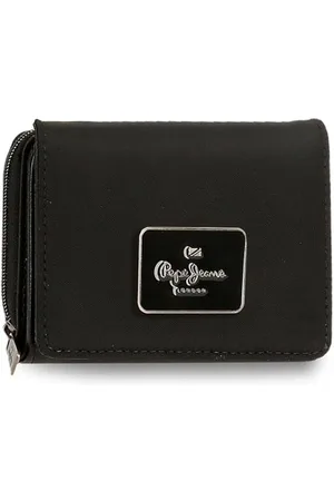 Pepe Jeans Christine Portfel z portmonetką Czarny 10x8x3 cm Poliester z Detalami ze sztucznej skóry by Joumma Bags, , Talla única, Portfel z portfelem