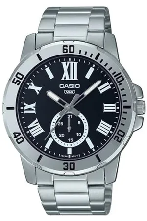 Casio Analogowy zegarek męski A2067, srebrny, pasek, , Bransoletka
