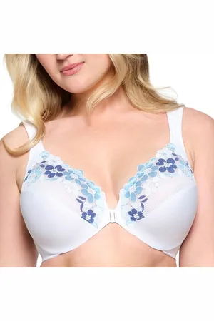 Glamorise Wonderwire duży rozmiar plus biustonosz bawełniany z zapięciem z przodu i fiszbinami nr 1241, , 75G