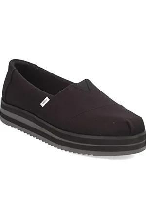 TOMS Damskie mokasyny Alpargata Midform Flat, czarne płótno, 11