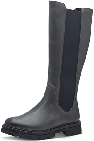 Marco Tozzi Damskie długie buty 2-25610-43 modne kozaki, DK.Grey Comb, 36 EU, , 36 EU