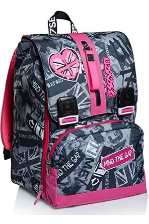 7 for all Mankind Backpack, KEEP FLAG for Teen, Girls&Boys, Large Capacity, For School, Sport & Free Time, Italian Design, pink