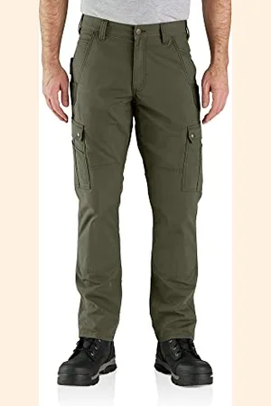 Carhartt Męskie spodnie Rugged Flex Relaxed Fit Ripstop Cargo Work Utility Pants, bazylia, 36W / 32L
